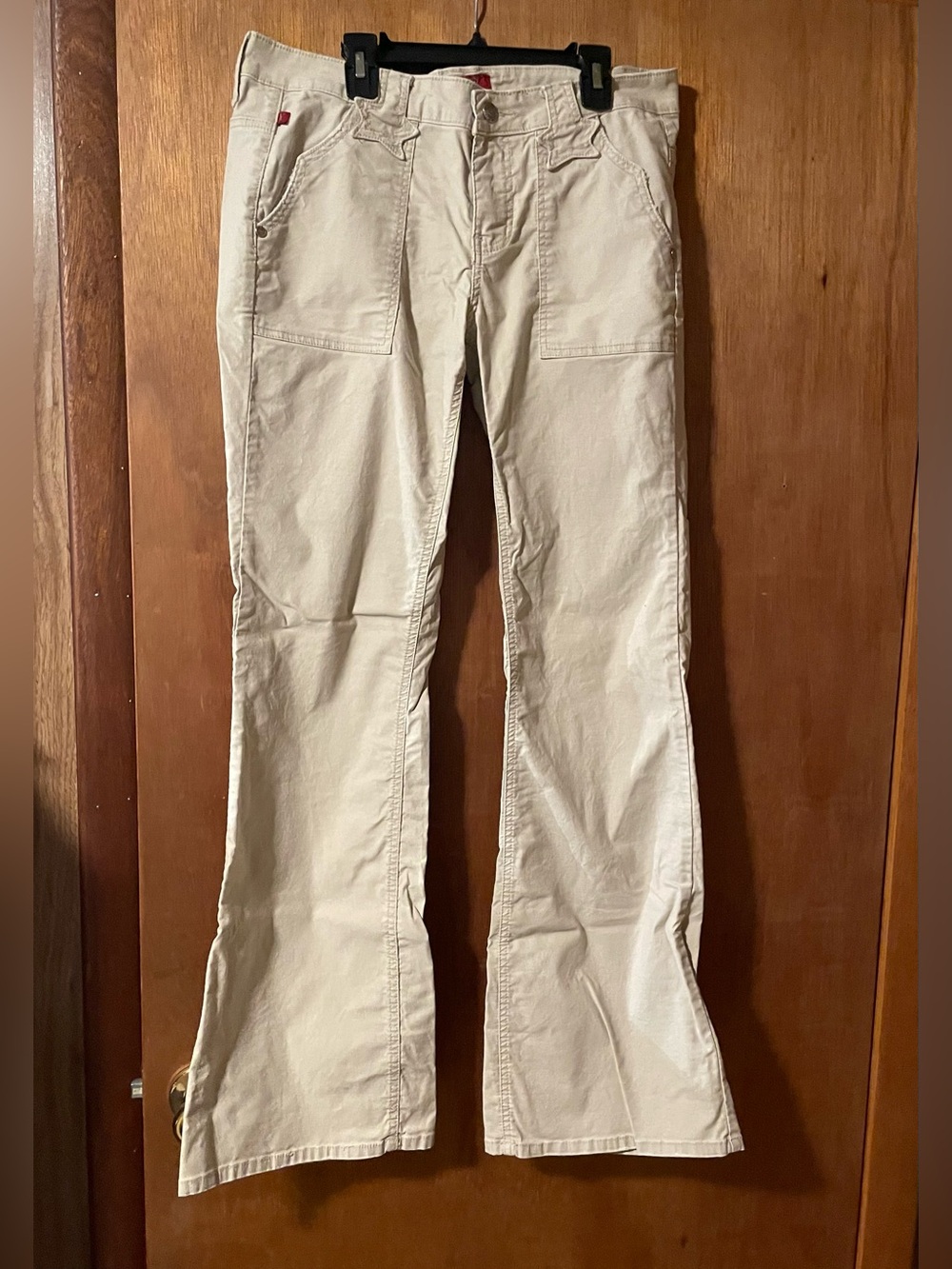 Women’s Vintage Y2K YMI Cream Tan Flare Pants Juniors Size 11 Stretch Cotton